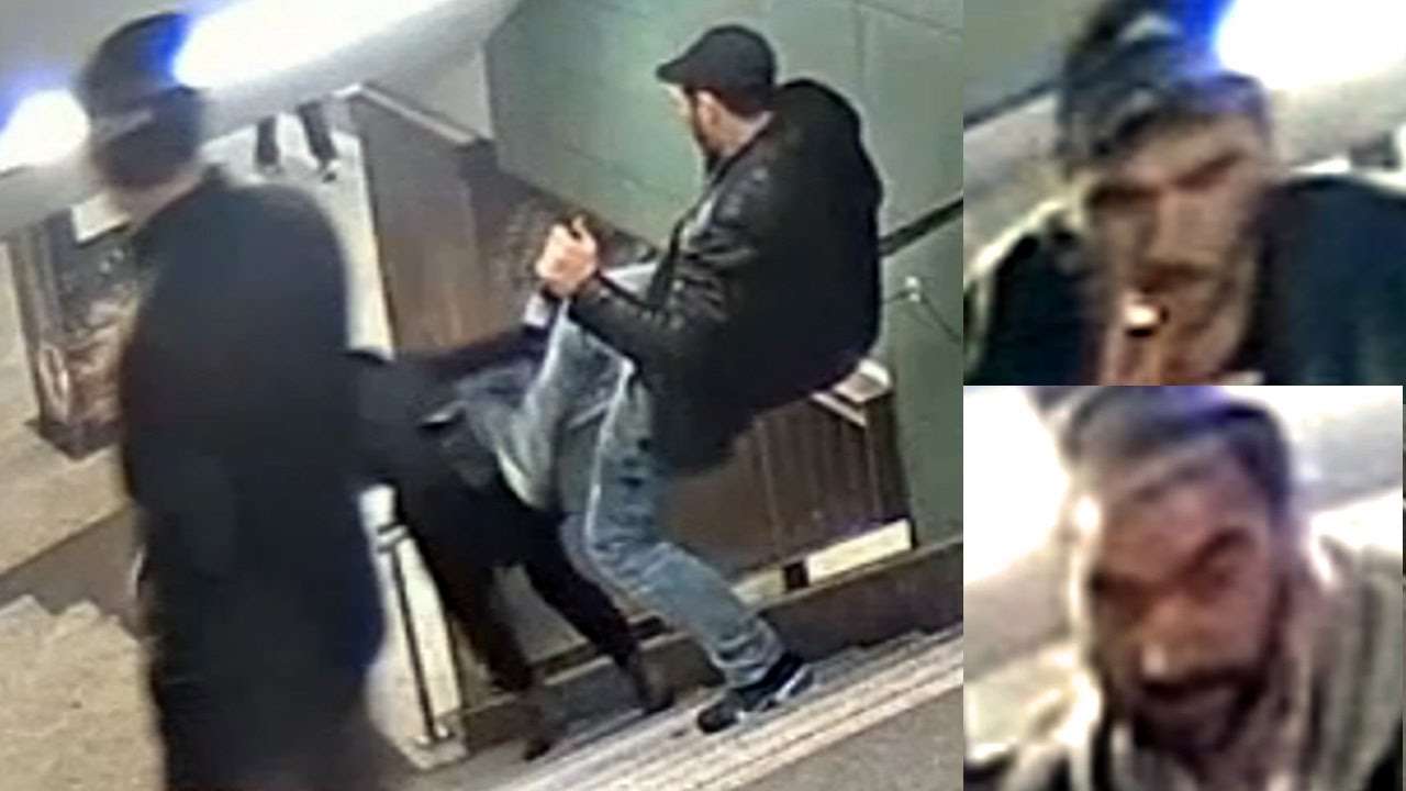 UNCENSORED: Migrant Gang kicks German Girl down Stairs - Official Berlin Police CCTV Footage - YouTube