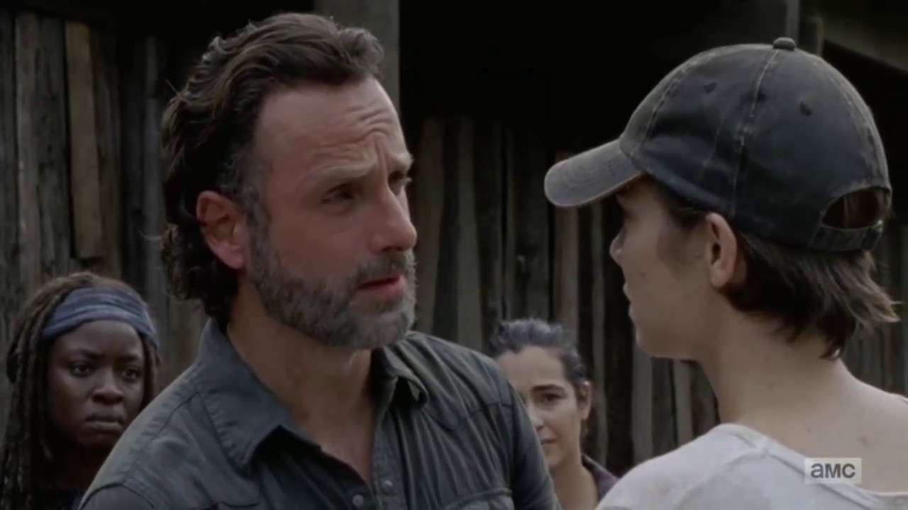 Rick and Daryl Reunite The Walking Dead 7x08 Ending Scene Mid Season Finale - Part 22 - YouTube