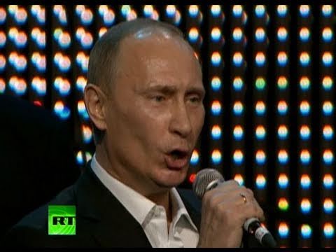 Singing PM: 'Fats' Putin over the top of 'Blueberry Hill' with piano solo - YouTube
