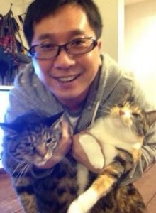 芸能人と動物の写真