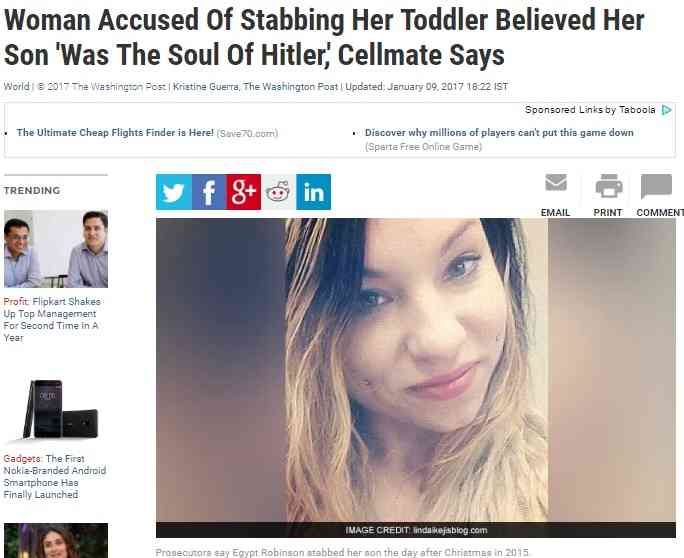 【海外発！Breaking News】「アドルフ・ヒトラーの魂が宿った子」28歳母親、3歳息子を刺殺（米） | Techinsight|海外セレブ、国内エンタメのオンリーワンをお届けするニュースサイト