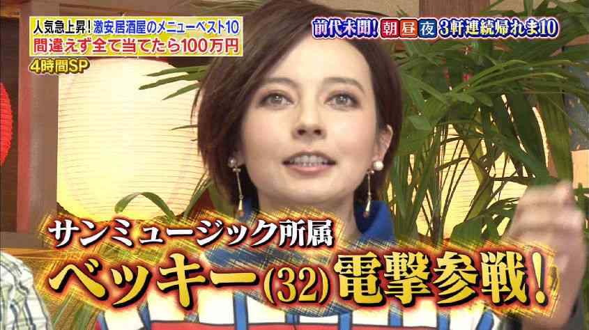 ベッキー、乙武氏不倫報道で自分の話題少し収まると思っていた…ワイドナでぶっちゃけトーク