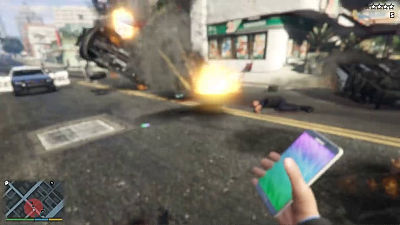ついにサムスンのGalaxy Note 7を爆弾として爆破しまくることができるMODがGTA5に登場 - GIGAZINE