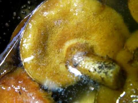 キノコの虫出し中!!きのこを塩水に漬けてムシを出している動画。 - YouTube