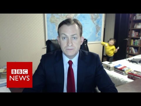 Children interrupt BBC News interview - BBC News - YouTube