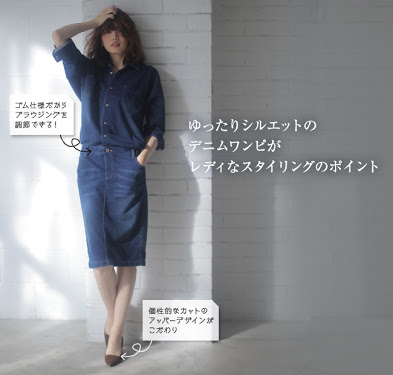 【画像】デニムワンピコーデ♪