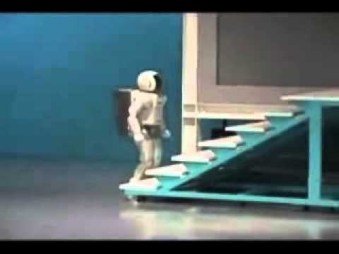 YouTube   ASIMO falls down stairs - YouTube