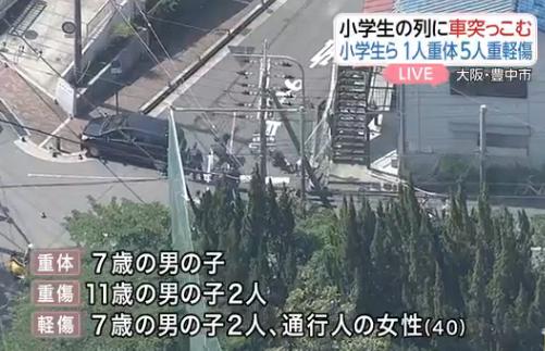 小学生の列に突っ込み6人負傷、危険運転は無罪　大阪地裁が罰金30万円の判決