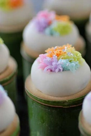 芸術的なお菓子の画像