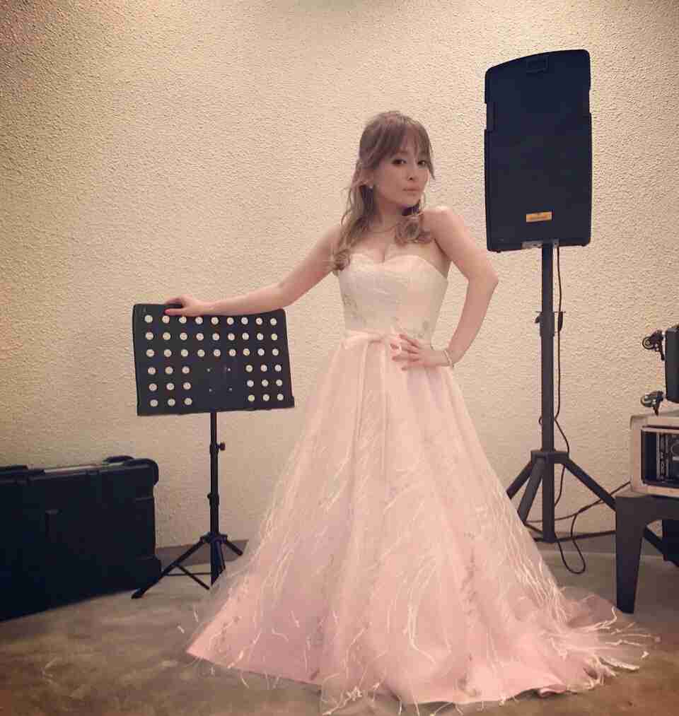 浜崎あゆみ、豊かな谷間強調の春色大人ドレス姿写真公開で「肌のぷるぷるなこと」「春の妖精かよっ」