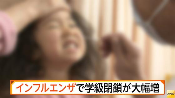 www.fnn-news.com: インフルエンザで学級閉鎖が大幅増