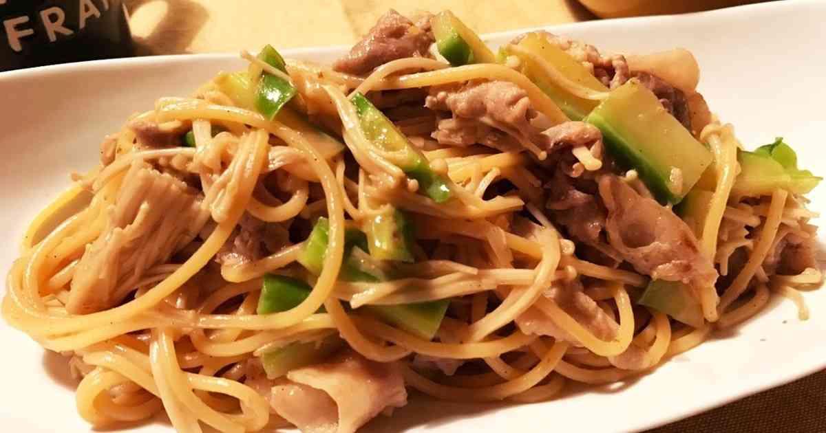 豚こまと余り物野菜の柚子胡椒パスタ by ☆0328☆ [クックパッド] 簡単おいしいみんなのレシピが265万品