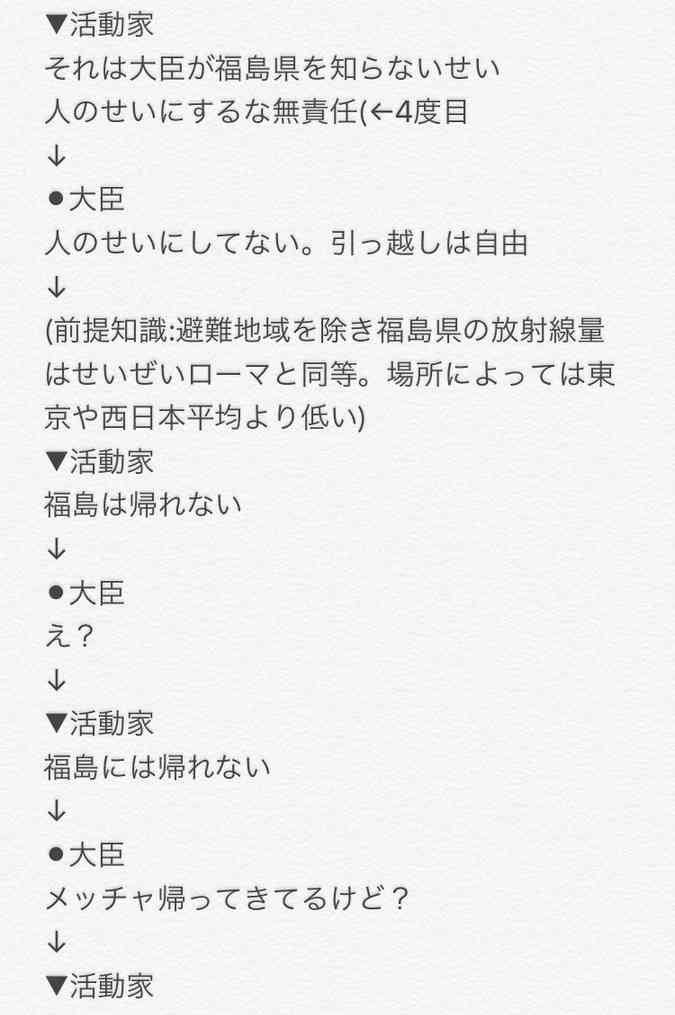 今村雅弘復興大臣発言に便乗？　新潟の避難者施設に電話「自主避難者は帰ればいい」