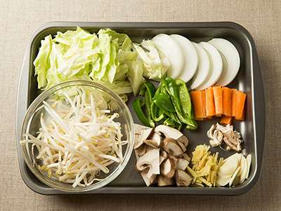 野菜炒めの具!