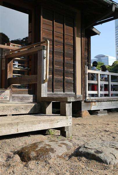 浜離宮庭園で液体の染み　オリーブオイル？点々と　警視庁が捜査