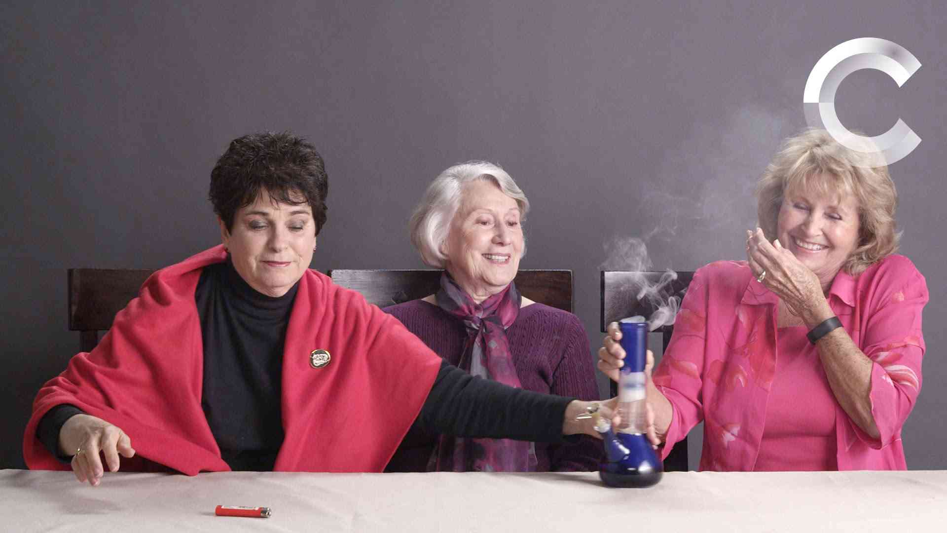 Grandmas Smoking Weed for the First Time - YouTube