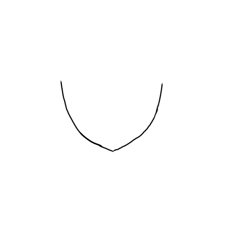 この顔の輪郭に描き足してください(お絵描き)
