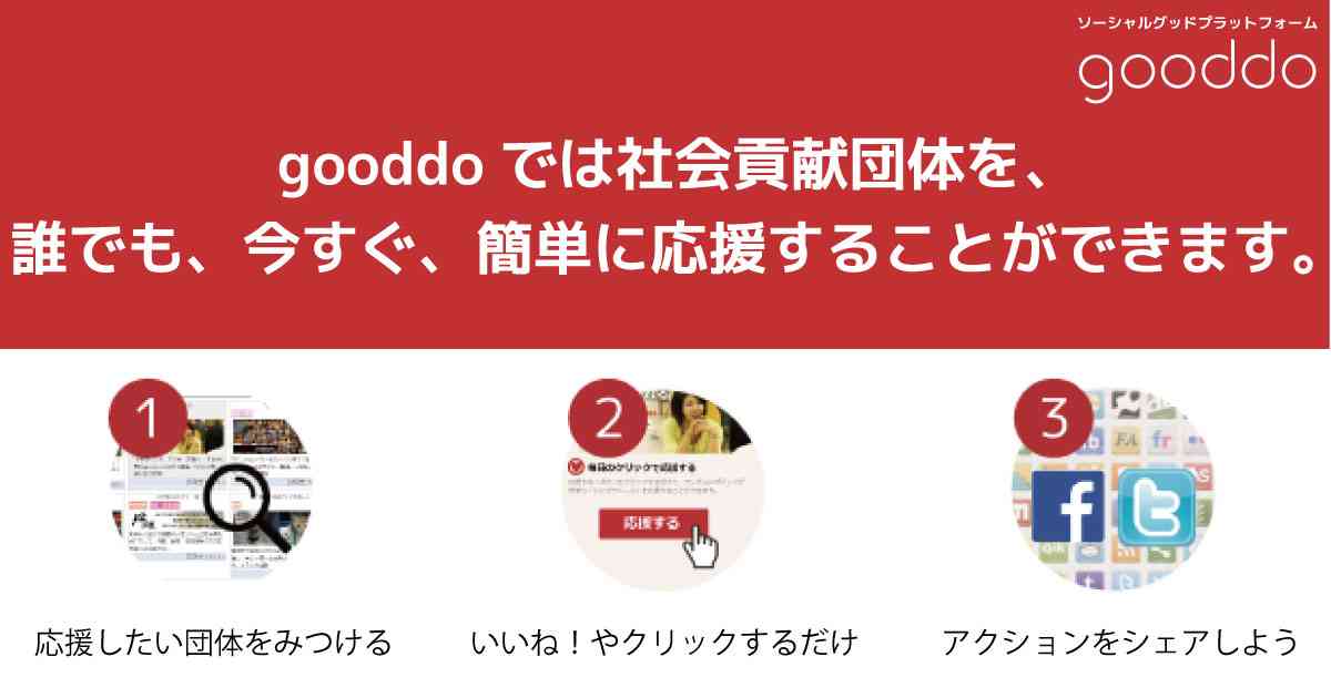 NPOを無料で簡単に支援できる！gooddo(グッドゥ)