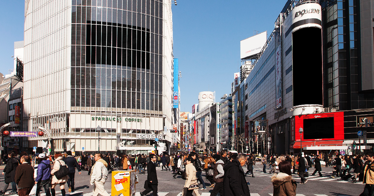 渋谷スクランブル交差点4面連動 | スタジオアルタ