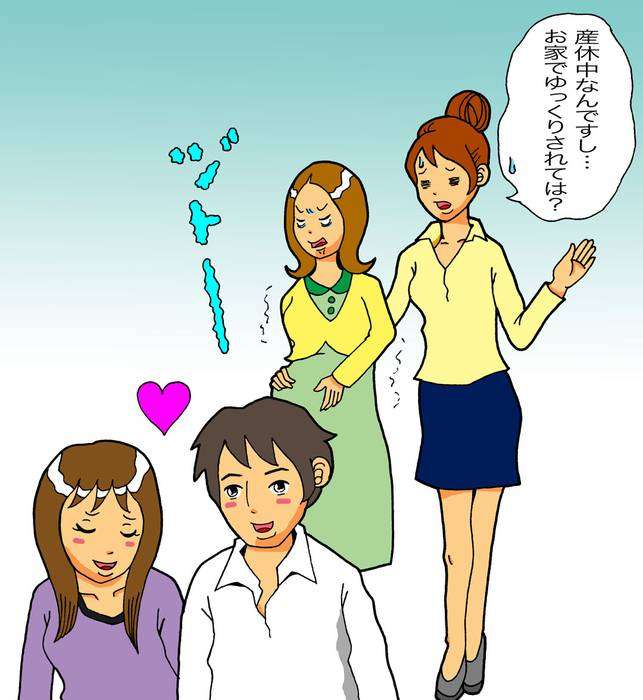 職場でイチャつく不倫カップル!
