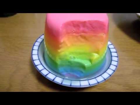 【虹色菓子】虹色ゼリー作ってみた【牛乳寒天】 - YouTube