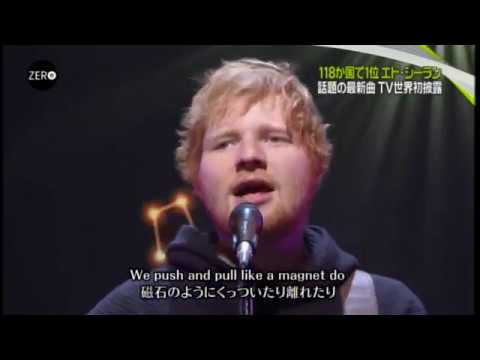 エド・シーラン「NEWS ZERO」パフォーマンス 「シェイプ・オブ・ユー」 - YouTube