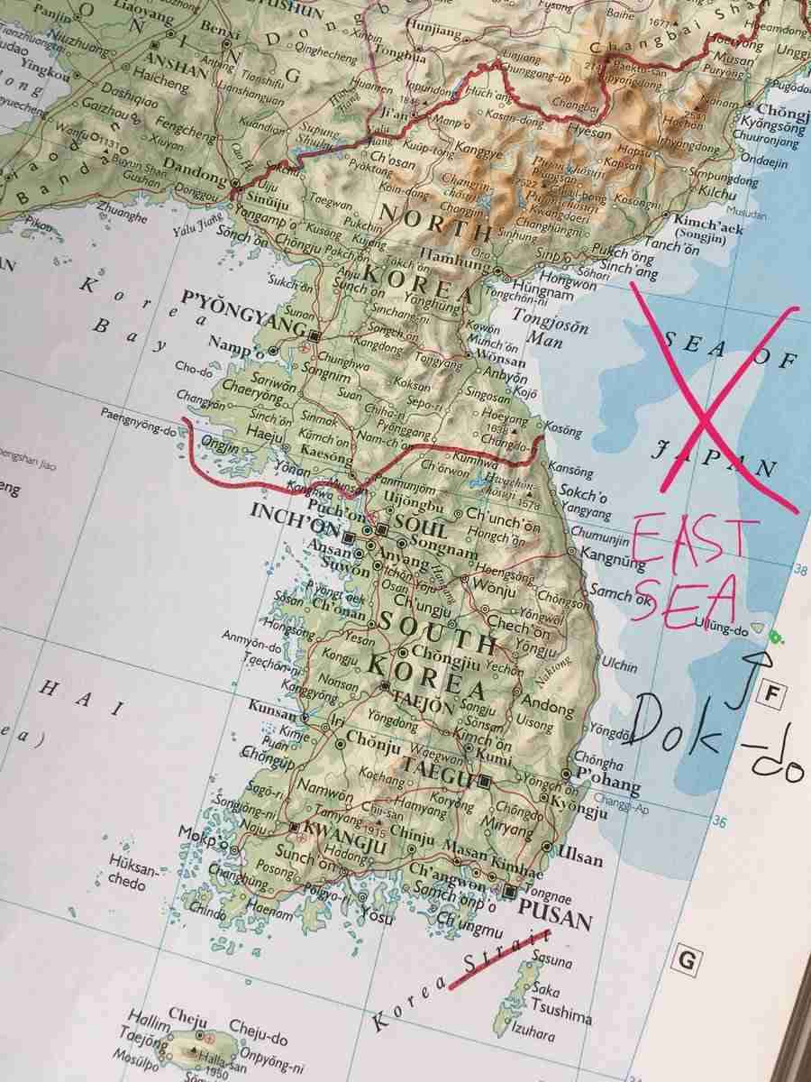 ハリウッド俳優が韓国で注目 世界地図の日本海を「東海」に書き換え