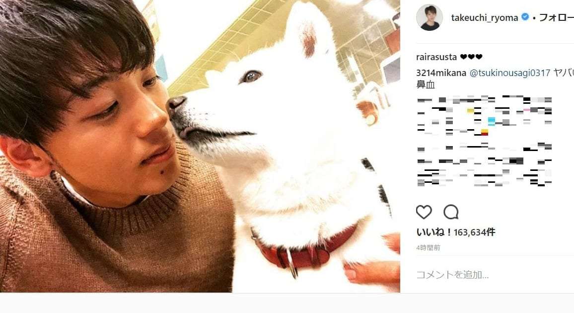 竹内涼真、白戸家おじいちゃん犬と2ショット　「癒しすごい」と大反響 – しらべぇ ｜ 気になるアレを大調査ニュース！