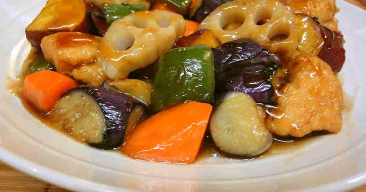 大戸家風＊鶏肉と秋野菜の黒酢餡かけ by ゆうゆう0221 【クックパッド】 簡単おいしいみんなのレシピが279万品