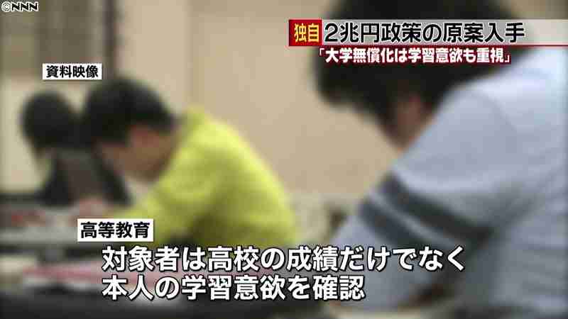 大学無償化「学習意欲も重視」～新政策原案｜日テレNEWS24