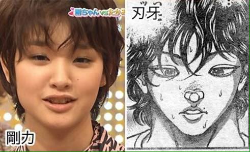 似てると思ったアニメキャラと実在の人物