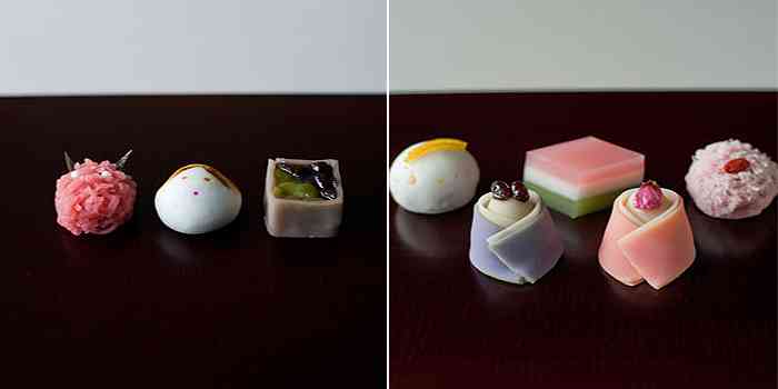 美しい和菓子の画像