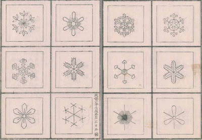 美しい雪の結晶が集まるトピ