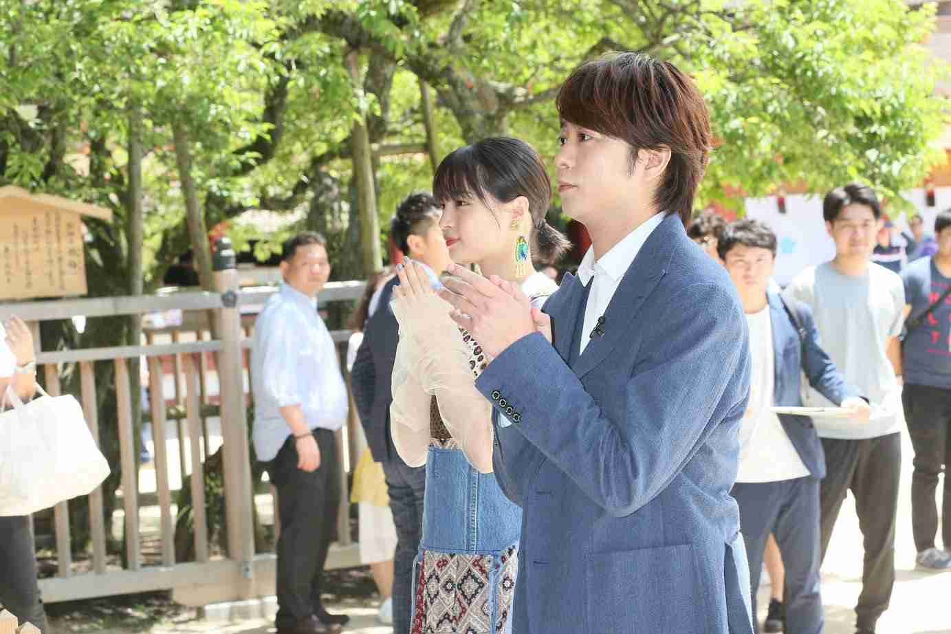 櫻井翔&広瀬すず、『ラプラスの魔女』続編「ぜひやりたい」 太宰府天満宮でヒット祈願