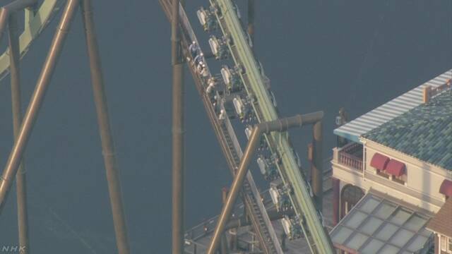 ＵＳＪジェットコースター緊急停止 30人余取り残される | NHKニュース