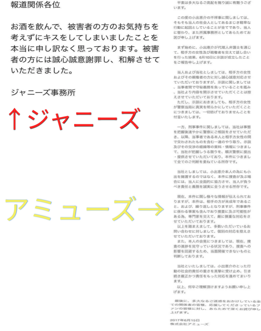 NEWS小山慶一郎・加藤シゲアキが未成年女性に飲酒強要