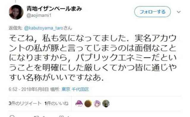 新宿区の青地まみ「(萌え)豚はパブリックエネミー」で再び炎上へ。今後は、立憲民主党の一員として頑張れない？