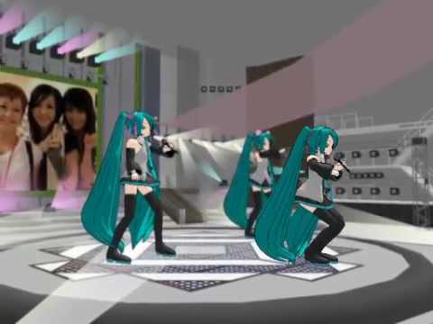 【MikuMikuDance】エレクトロ・ワールド(Perfume)【３人Ver】 - YouTube