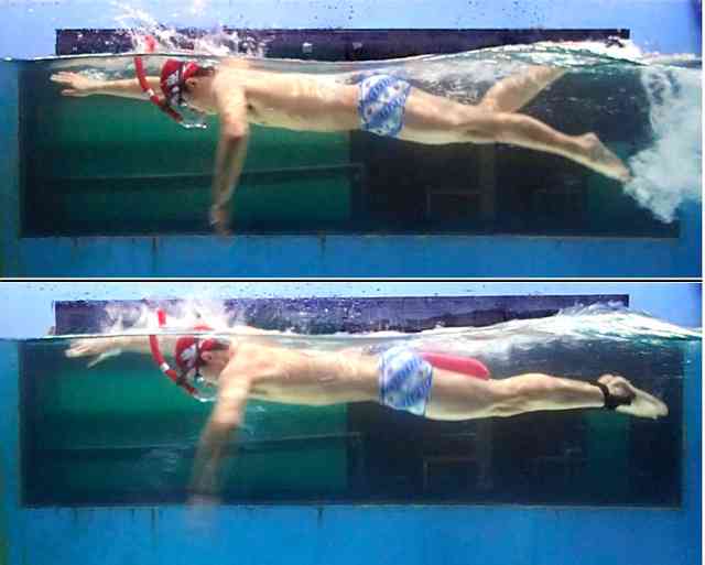 クロールのバタ足、速くなる効果なし　むしろ水の抵抗増