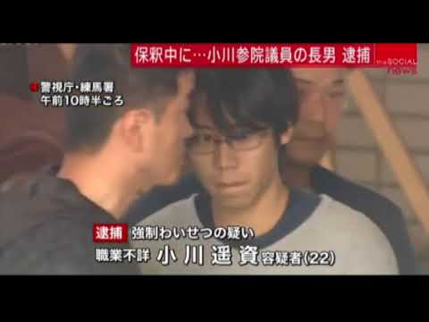 小川勝也議員の長男、保釈中の容疑で逮捕　小学生女児に強制わいせつ