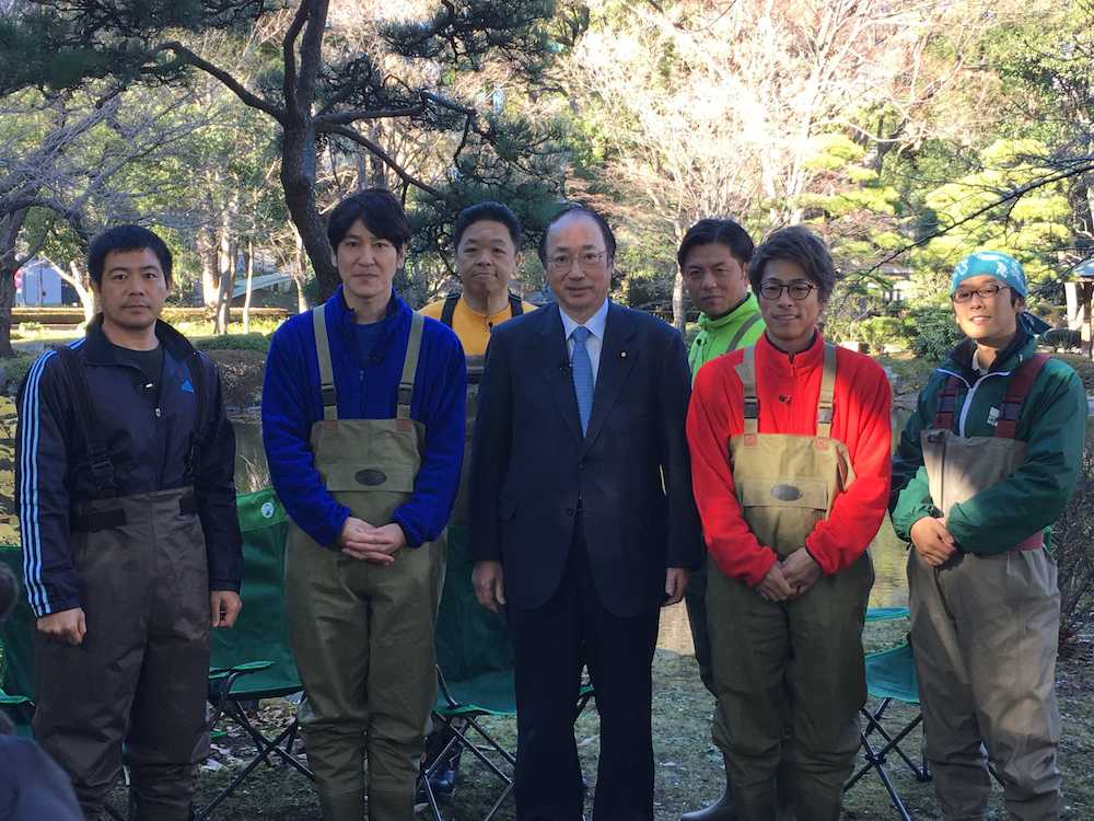 テレ東「池の水」ついに中川環境大臣から感謝「ありがたい」異例の収録現場訪問、淳＆田中らと対面― スポニチ Sponichi Annex 芸能