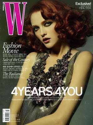         W Korea March 2009 Cover + Editorial – Vlada Roslyakova, ph: David Byun | Women Management    