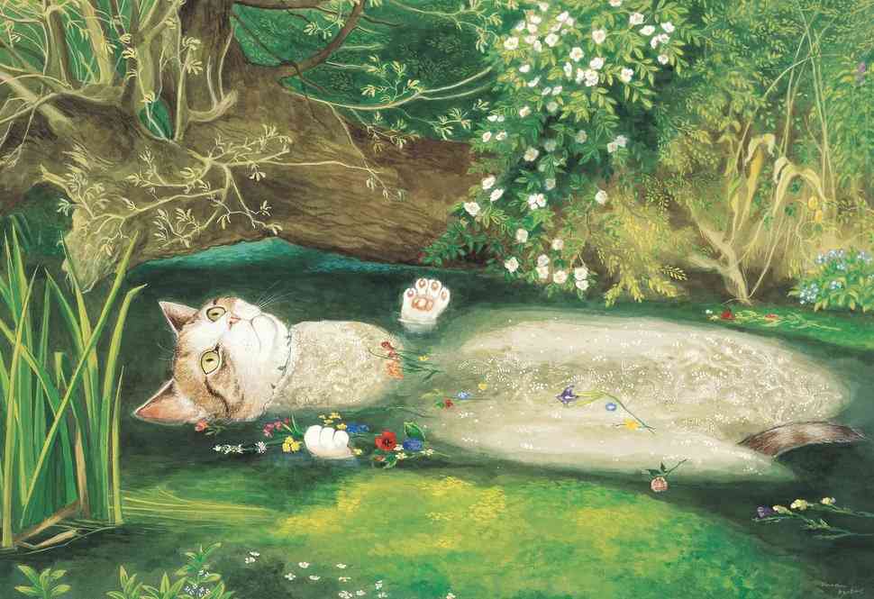 猫の絵を貼るトピ