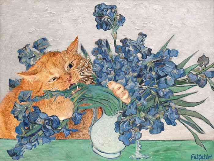 猫の絵を貼るトピ