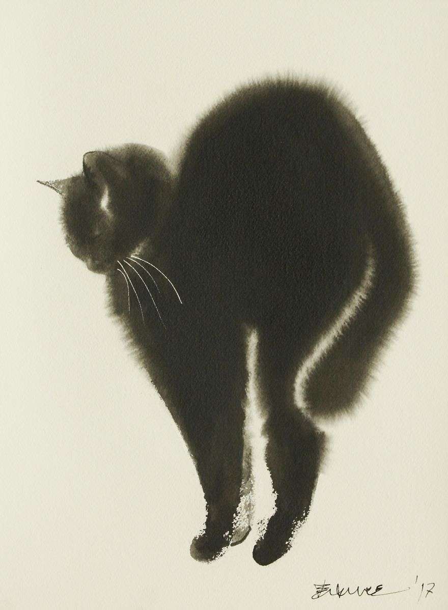 猫の絵を貼るトピ
