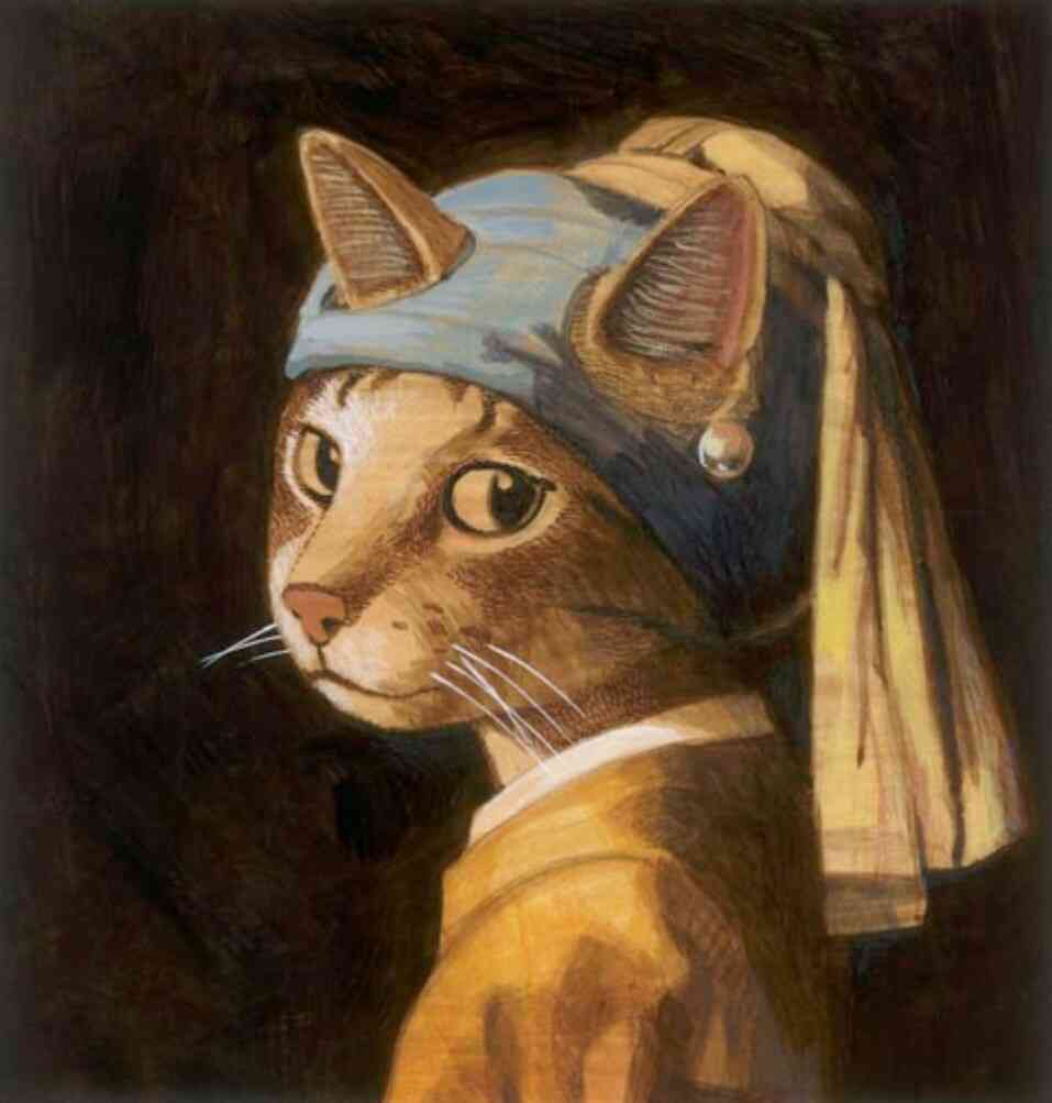 猫の絵を貼るトピ