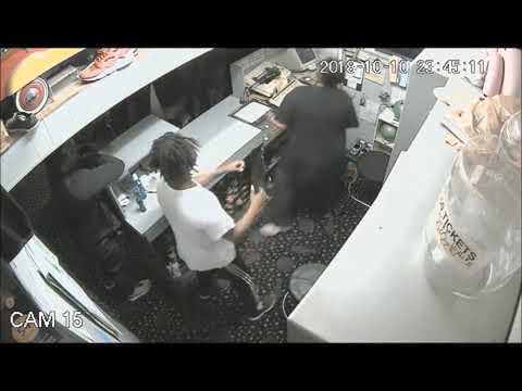 Employee Gets A Bowling Ball Smashed On His Head While Getting Jumped By A Group Criminal - YouTube
