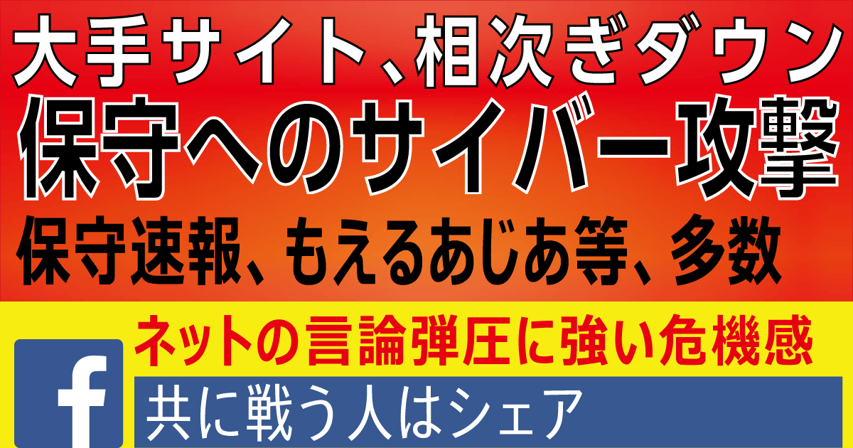 【言論弾圧】保守速報、もえるあじあ等、大手サイトが相次いでダウン【共に戦う人はシェア】 | 小坪しんやのHP～行橋市議会議員