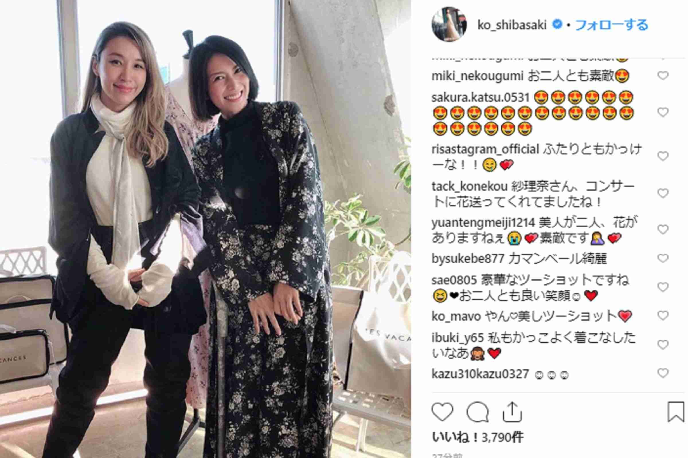 柴咲コウと鈴木紗理奈の迫力がスゴい　男前美女2人に「珍しい2ショット」と驚きの声 – ニュースサイトしらべぇ