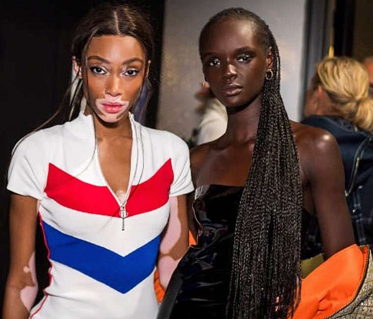 Muse Talent Group on Instagram: “#WinnieHarlow and #DuckieThot pose backstage at #PrabalGurung. Both have been confirmed to walk in the #VSFashionShow for the first time”